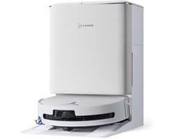 Ecovacs Deebot T90 Omni – Robotstofzuiger met dweilfunctie– 30.000 Pa – OZMO roller dweil –TruEdge 3.0 randreiniging –ZeroTangle 4.0 Anti-tangle –OMNI 2.0 station Zelfreinigend–AIVI 3D obstakelvermijding– Voor harde vloeren & tapijt–Wit–T80 Upgrade