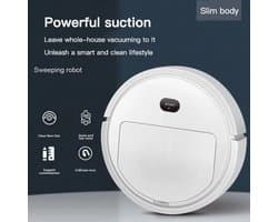 Smart robot stofzuiger met borstels en Veegdoek. 3 in 1.Zuigen, vegen en dweilen. wit (TR_ ZB230A)