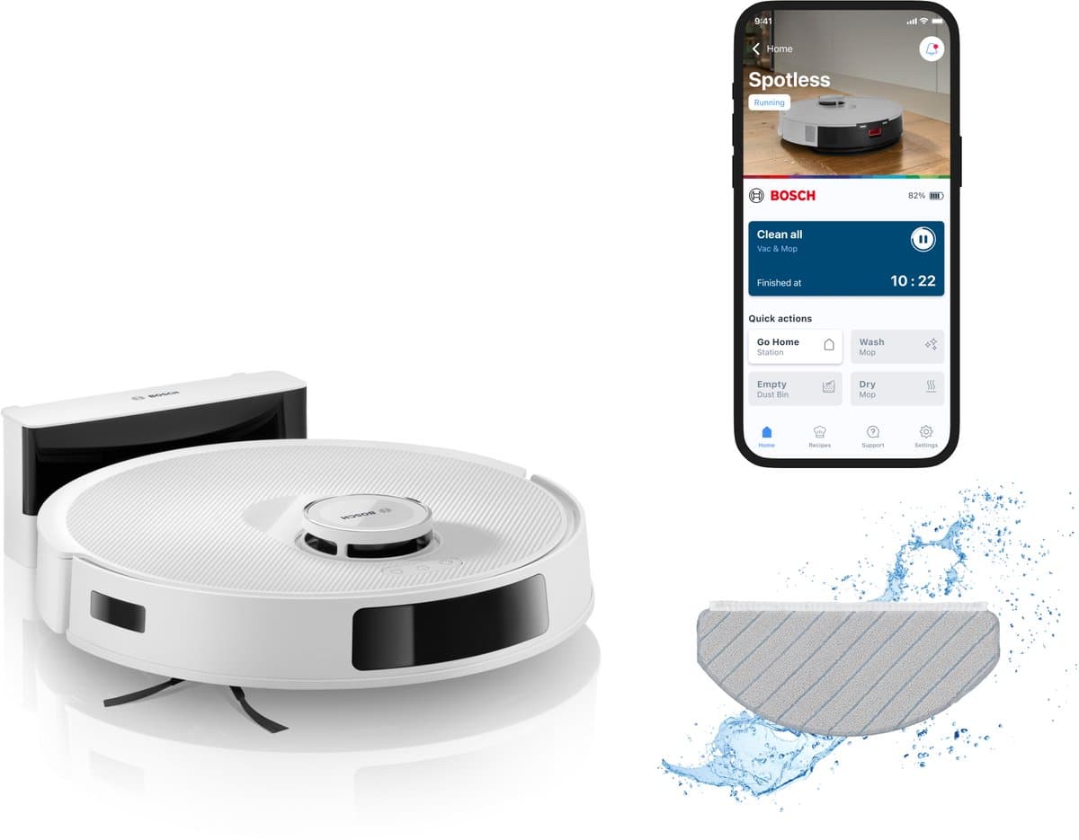 Bosch BCRC2W robotstofzuiger 0,4 l Zakloos Wit
