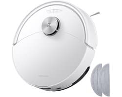 Roborock Q10 S5 Set Robotstofzuiger-10000 Pa Zuigkracht-Dubbele Anti-klitfunctie-VibraRise 2.0-Systeem–8 mm Dweillift–PreciSense LiDAR-navigatie–Obstakelvermijding–APP–Wit-2 Dweilen