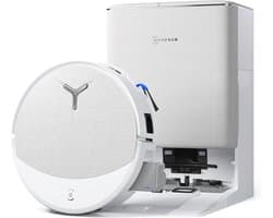 ECOVACS DEEBOT T90 OMNI – Robotstofzuiger met dweilfunctie– 30.000 Pa – OZMO roller dweil –TruEdge 3.0 randreiniging –ZeroTangle 4.0 Anti-tangle –OMNI 2.0 station Zelfreinigend–AIVI 3D obstakelvermijding– Voor harde vloeren & tapijt–Wit–T80 Upgrade