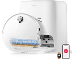 Roborock Qrevo Edge 2 Flow-Robotstofzuiger met dweilfunctie-SpiraFlow Realtime Zelfreinigende Rolmop 2.0-35000Pa-Dual Zero-Tangle-Systeem-AI Obstakelvermijding-Warmtewas dweil-tapijtbescherming