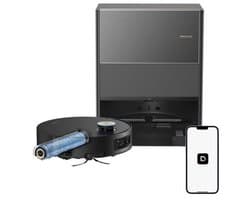 Dreame Aqua 10 Roller Black – Robotstofzuiger met dweilfunctie – 30.000Pa Zuigkracht – AquaRoll™ & ThermoHub™ 100°C zelfreiniging – Tapijtveilig & slim Omnesight™ 2.0 navigatie – Voor harde vloeren & drempels