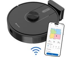 Denver Robotstofzuiger met Laadstation - Smartphone TUYA App - Amazon Alexa compatible - LiDAR mapping - Zijborstel - Borstelloze motor - Geschikt voor Huisdierharen - RVC135